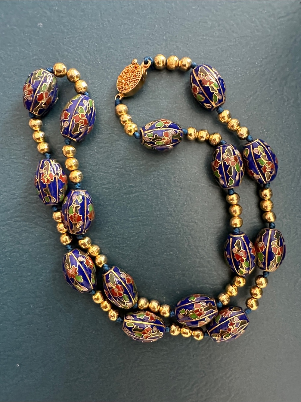 Rare Vintage Cloisonne Necklace